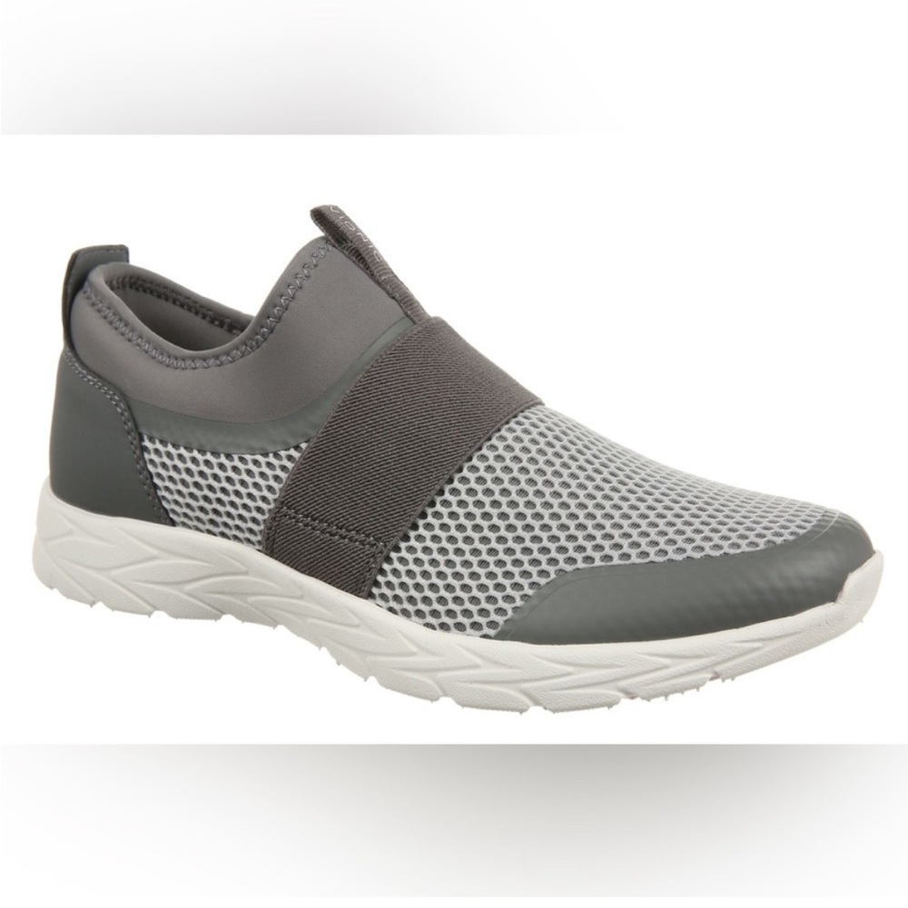 Vionic Camrie Women's Slip-On Athletic Shoe Gray with White & Pink Sole size 9.5